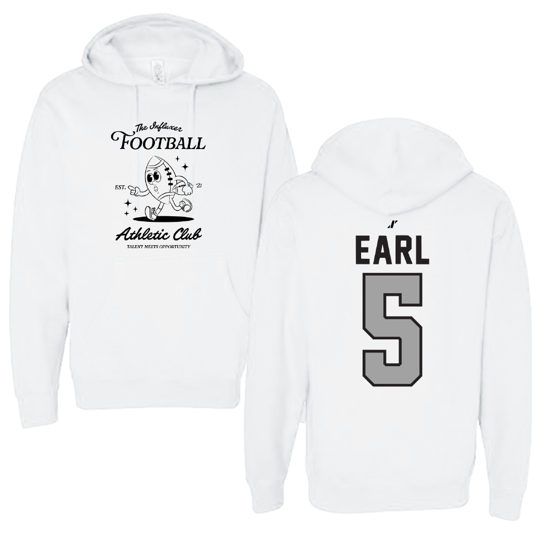Football White Influxer Athletic Club Hoodie - #5 Joshua Earl