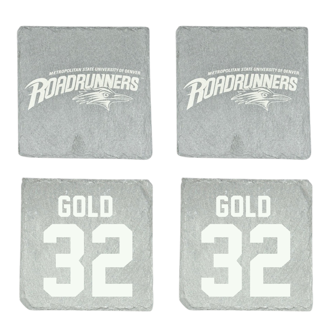 Metropolitan State University of Denver Soccer Stone Coaster (4 Pack)  - #32 Brooklyn Gold