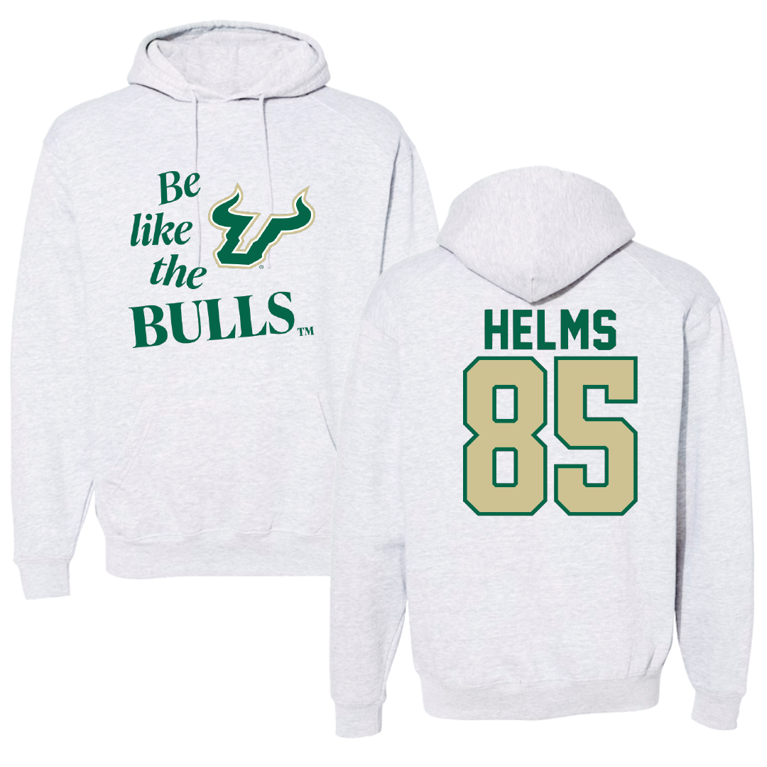 University of South Florida Football Light Gray Be Like Us Hoodie - #85 Christian Helms