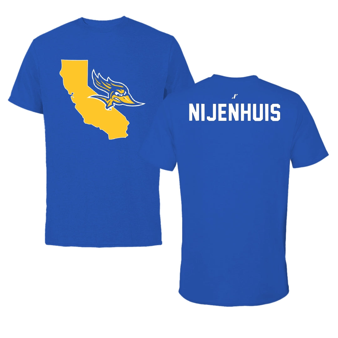 California State University-Bakersfield Wrestling Blue State Tee - Gerrit Nijenhuis