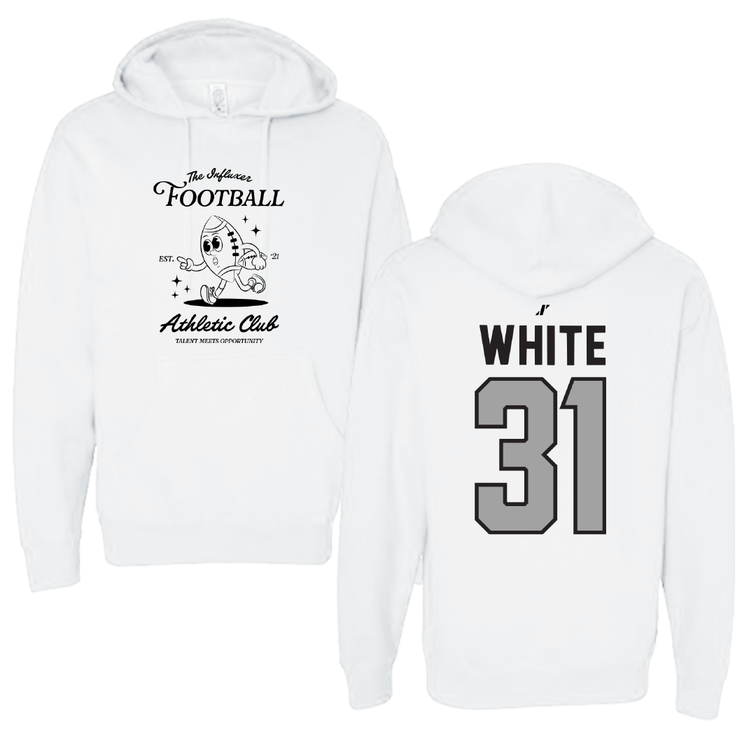 Football White Influxer Athletic Club Hoodie - #31 Jaylen White