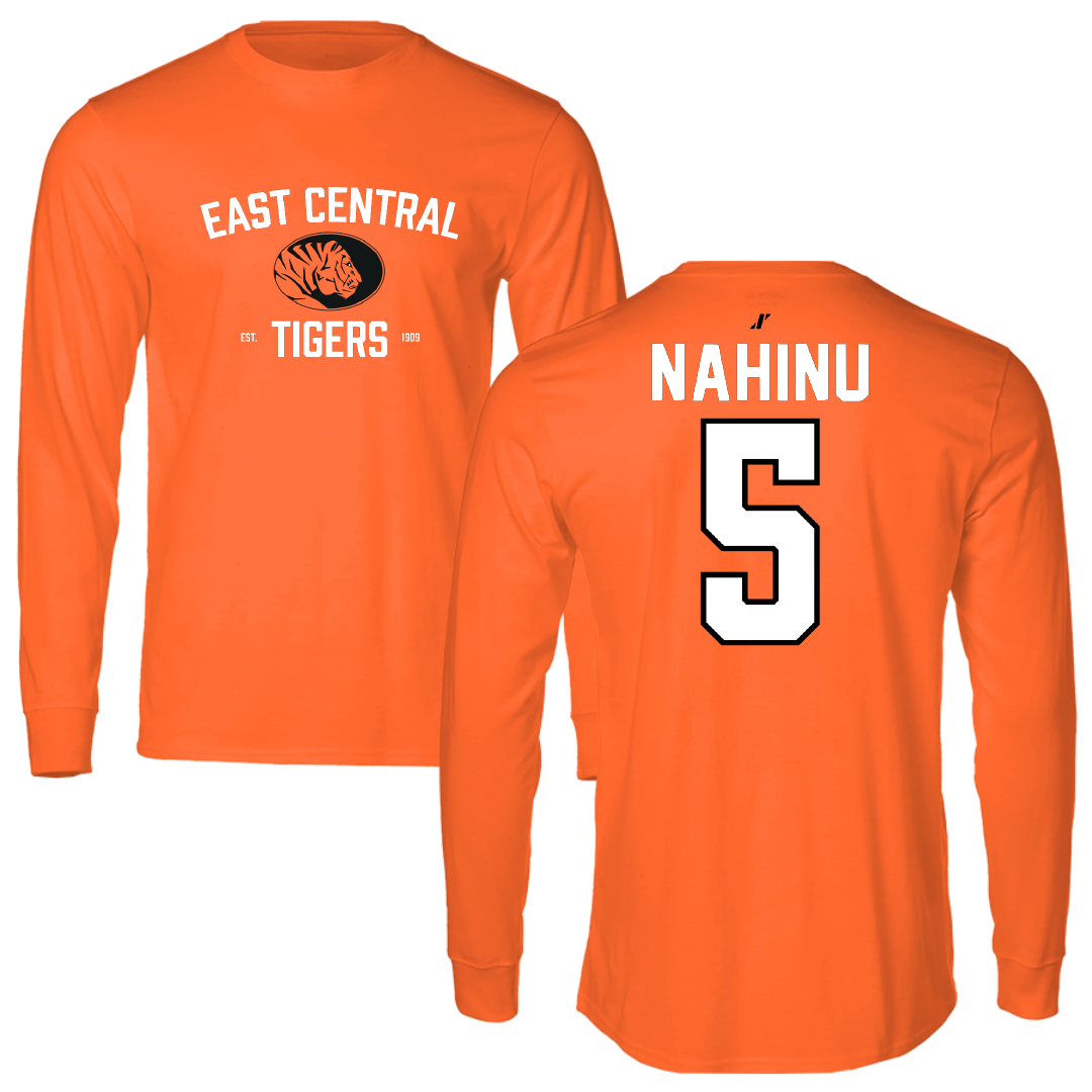 East Central University Volleyball Orange General Long Sleeve - #5 Angel Nahinu