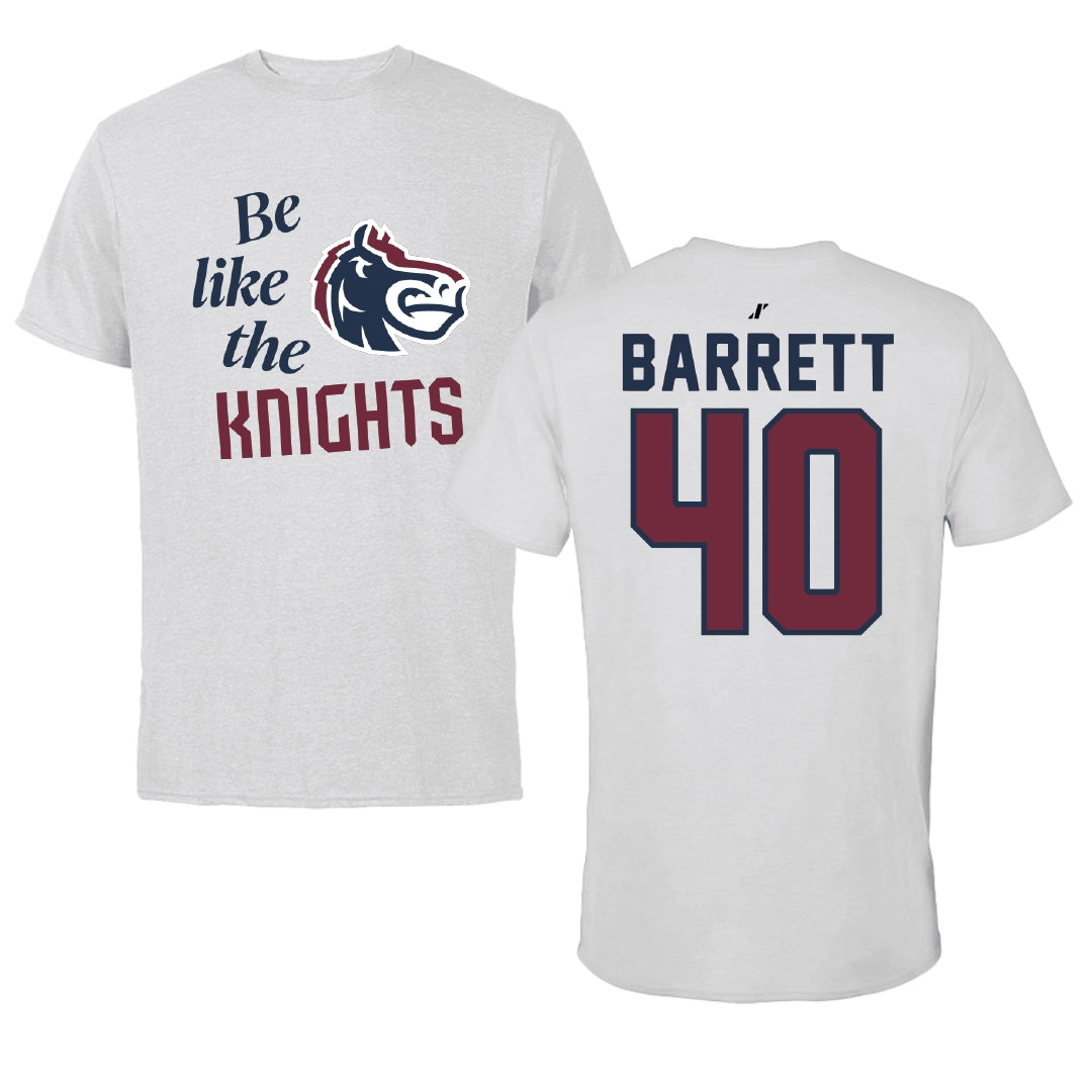 Fairleigh Dickinson University-Metropolitan Campus Baseball Light Gray Be Like Us Performance Tee - #40 Ian Barrett