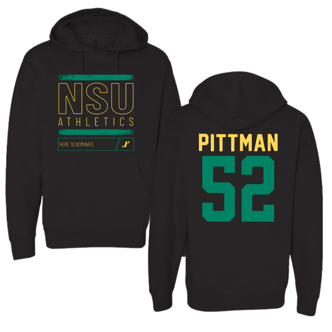Norfolk State University Football Black Dominate Hoodie - #52 Austin Pittman
