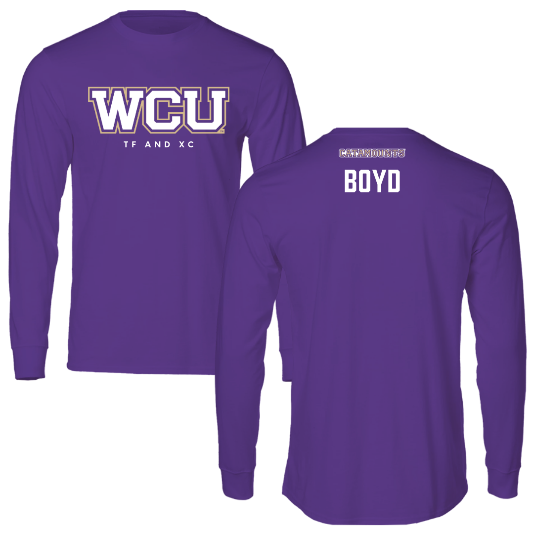 Western Carolina University TF and XC Royal Purple Long Sleeve - Imani Boyd