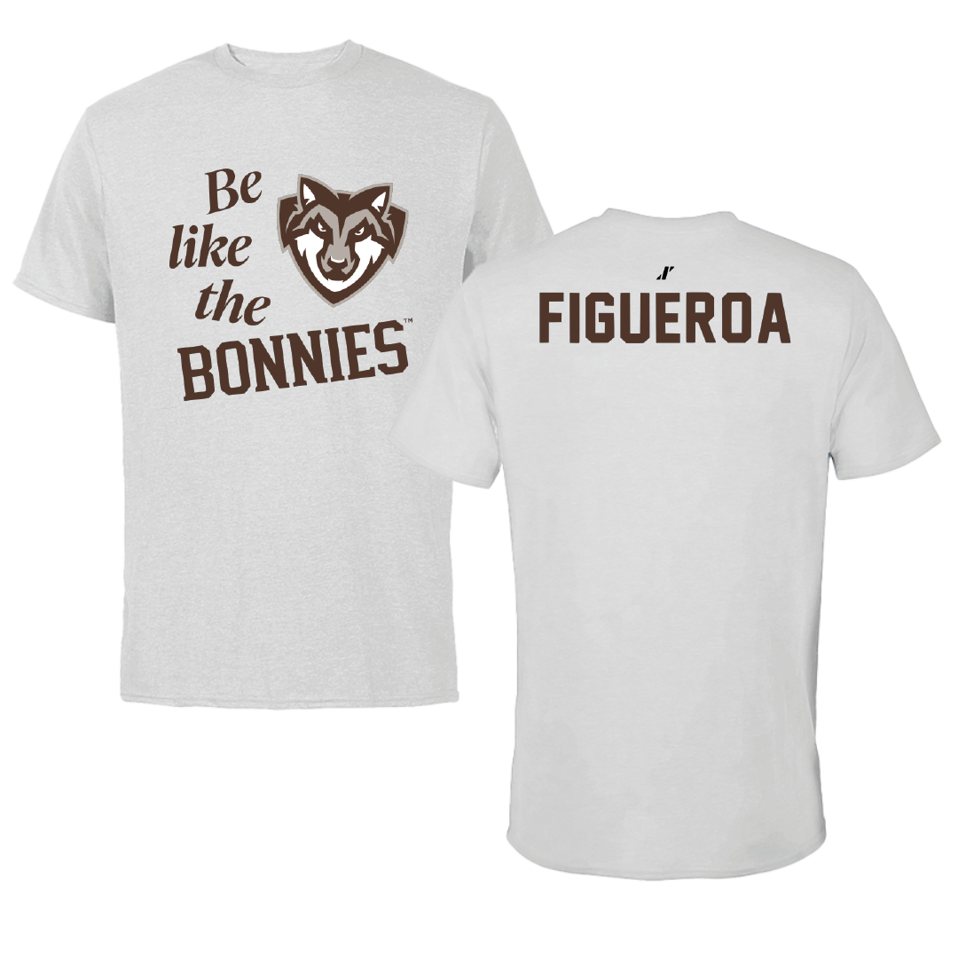 St. Bonaventure University TF and XC Light Gray Be Like Us Tee - Christian Figueroa
