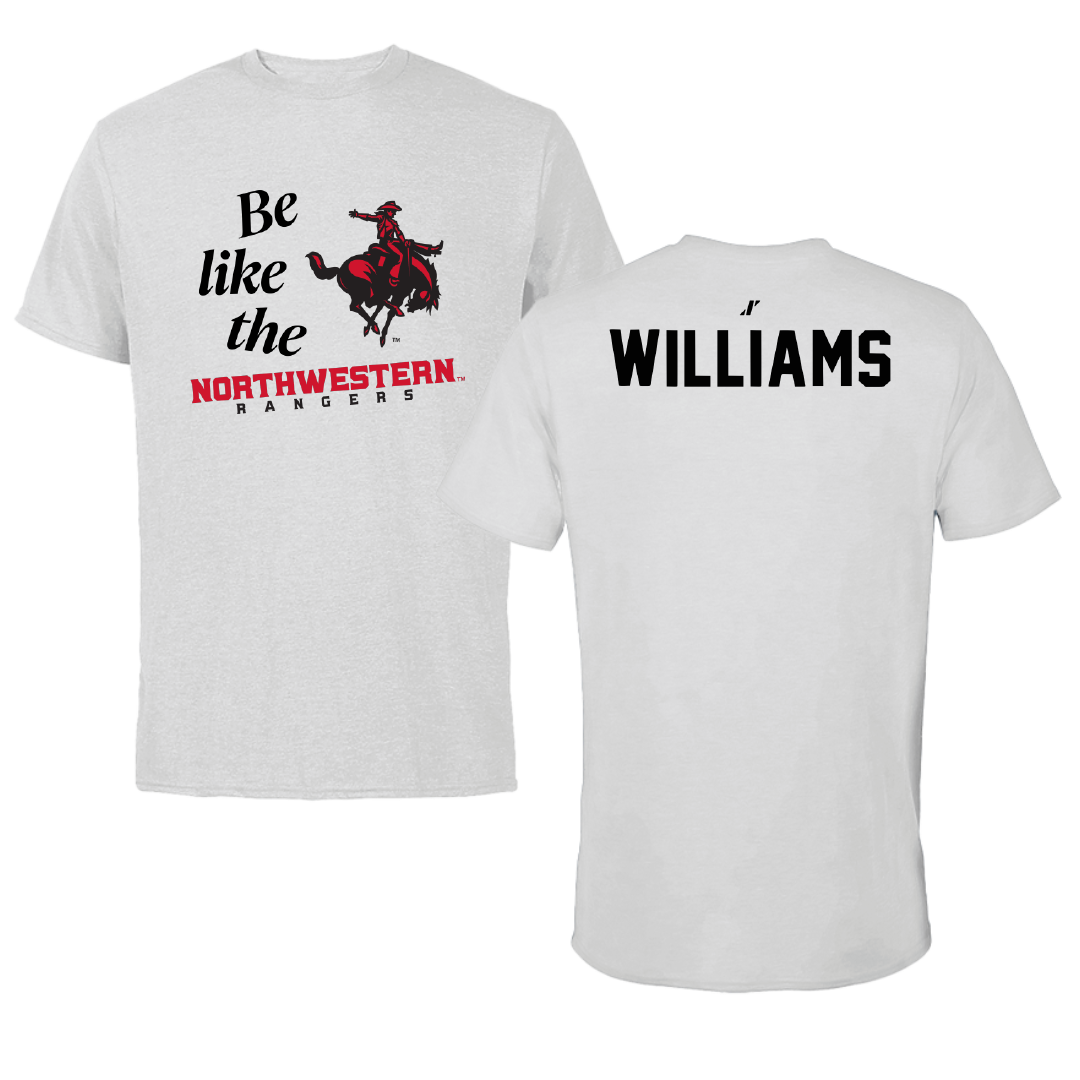 Northwestern Oklahoma State University TF and XC Light Gray Be Like Us Tee - Caleb Williams