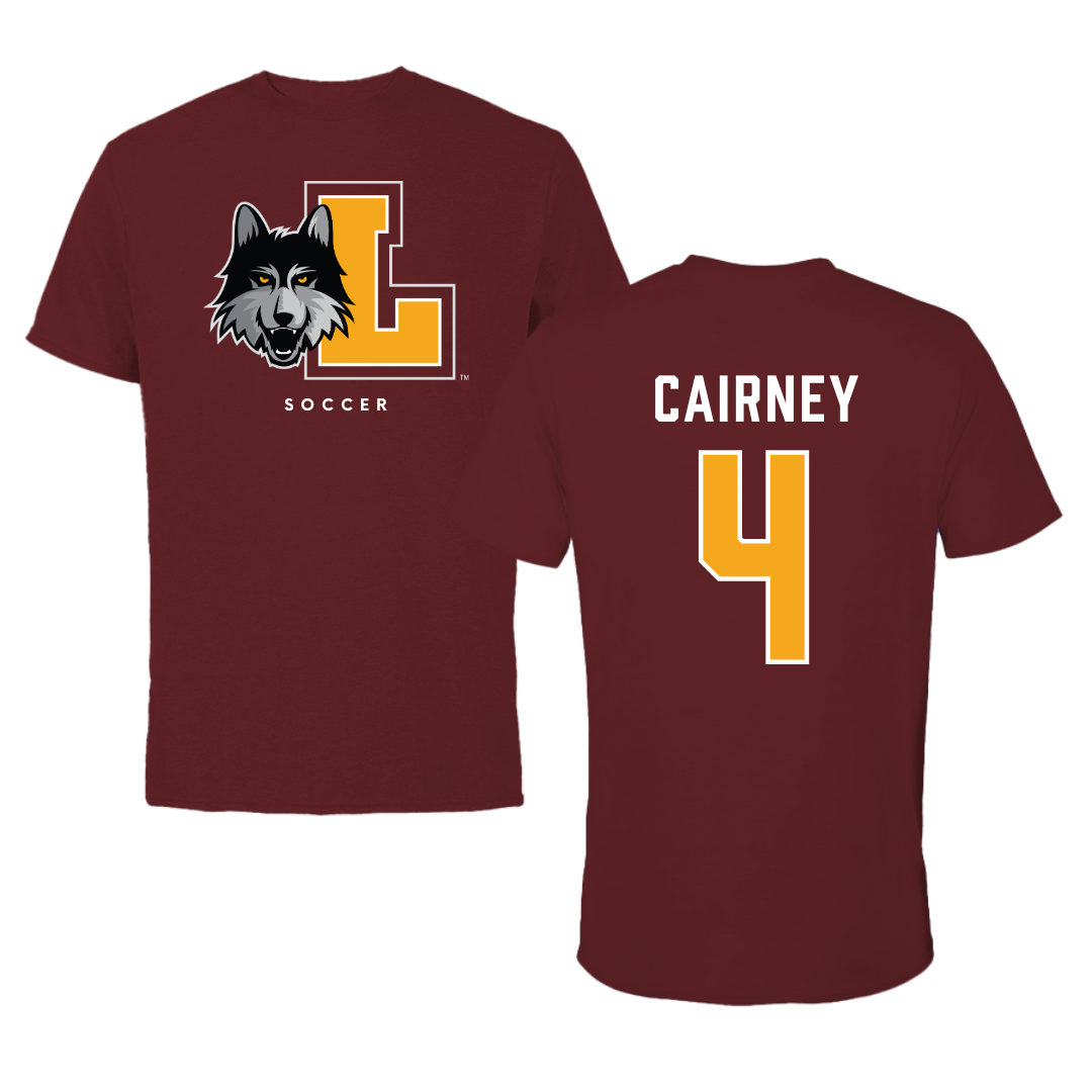 Loyola University-Chicago Soccer Maroon Mascot Tee - #4 TJ Cairney