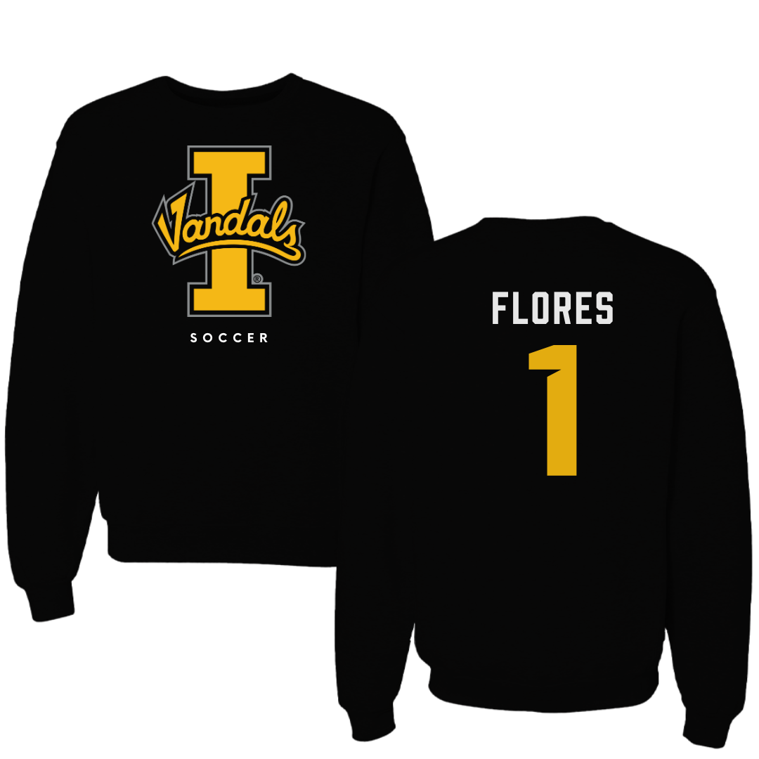 University of Idaho Soccer Black Crewneck - #1 Paula Flores