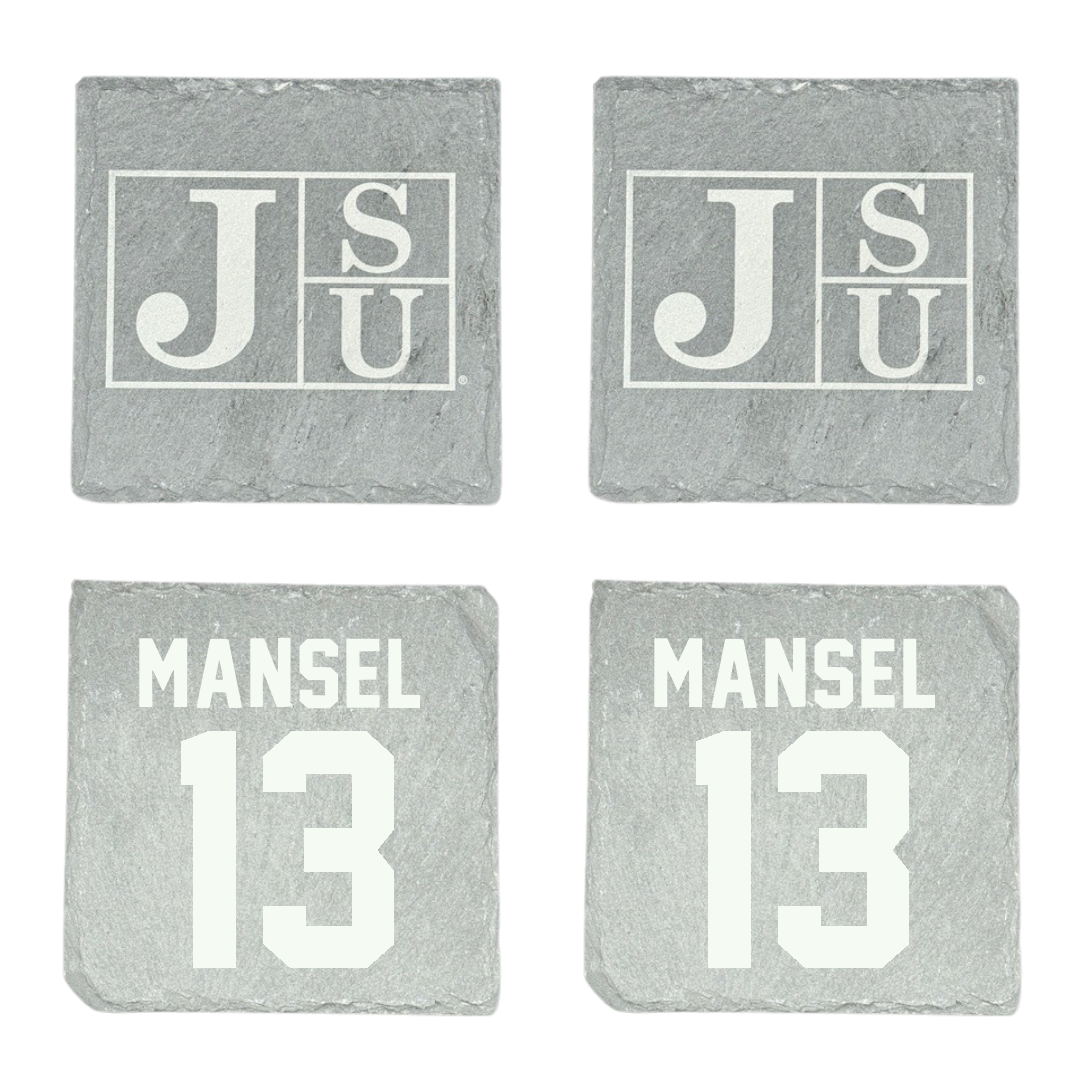 Jackson State University Basketball Stone Coaster (4 Pack)  - #13 Romelle Mansel