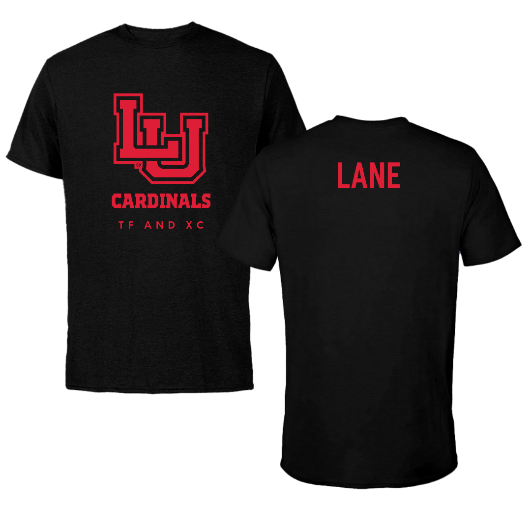 Lamar University TF and XC Black Cardinal Performance Tee - RJ Lane