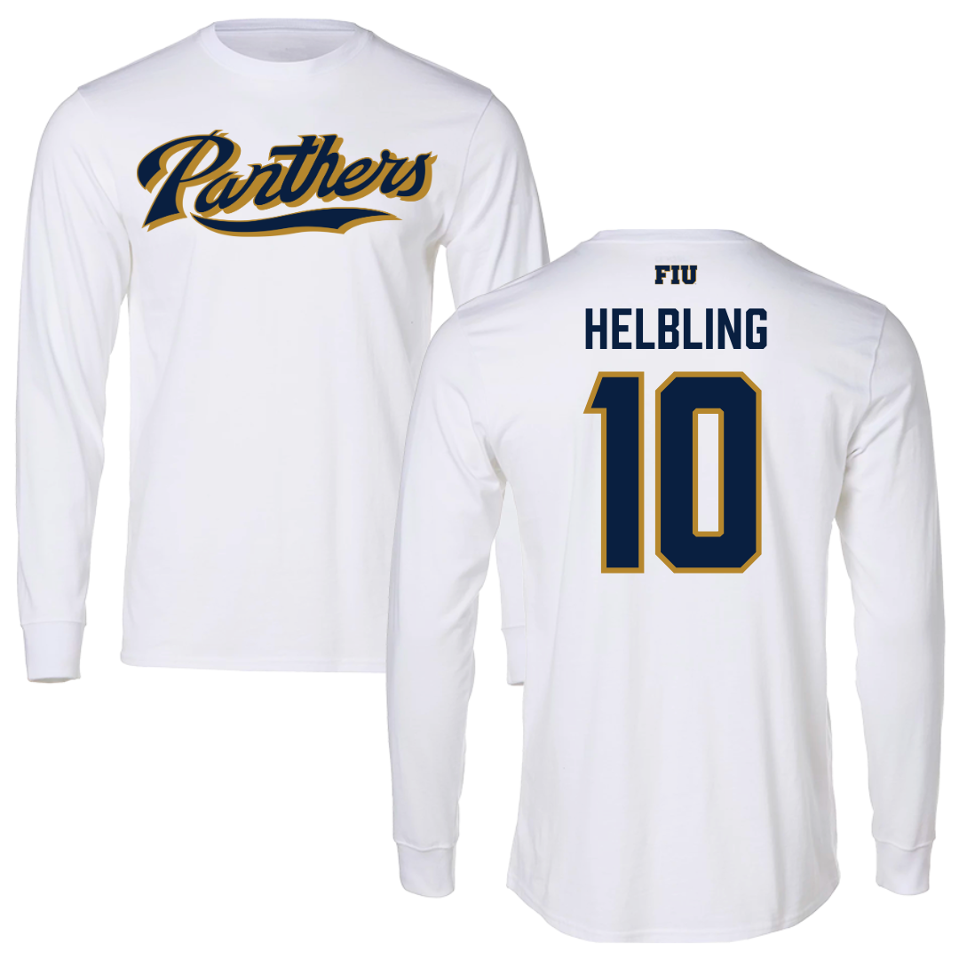 Florida International University Softball White Panthers Long Sleeve - #10 Grace Helbling
