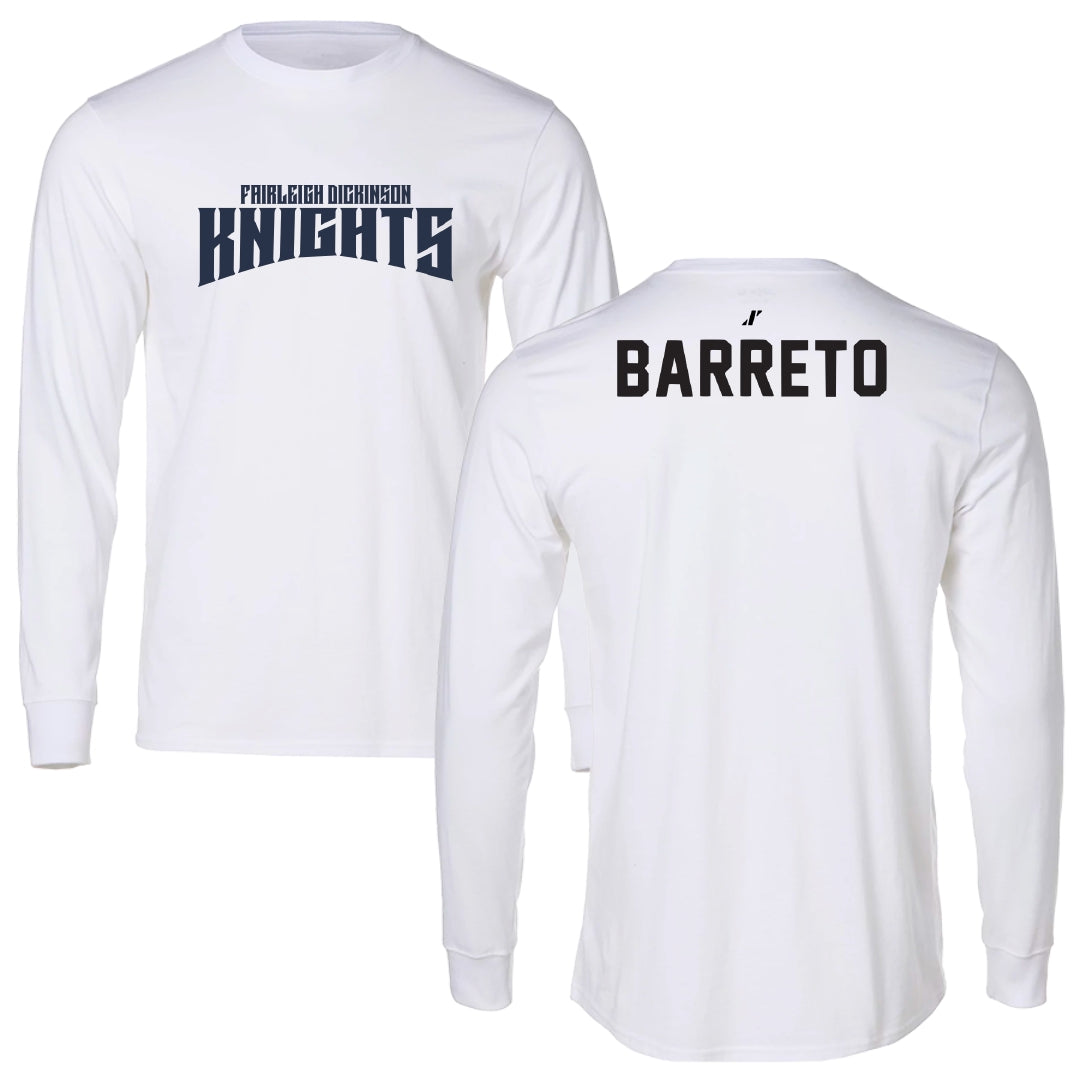 Fairleigh Dickinson University-Metropolitan Campus TF and XC White Classic Performance Long Sleeve - Brandon Barreto