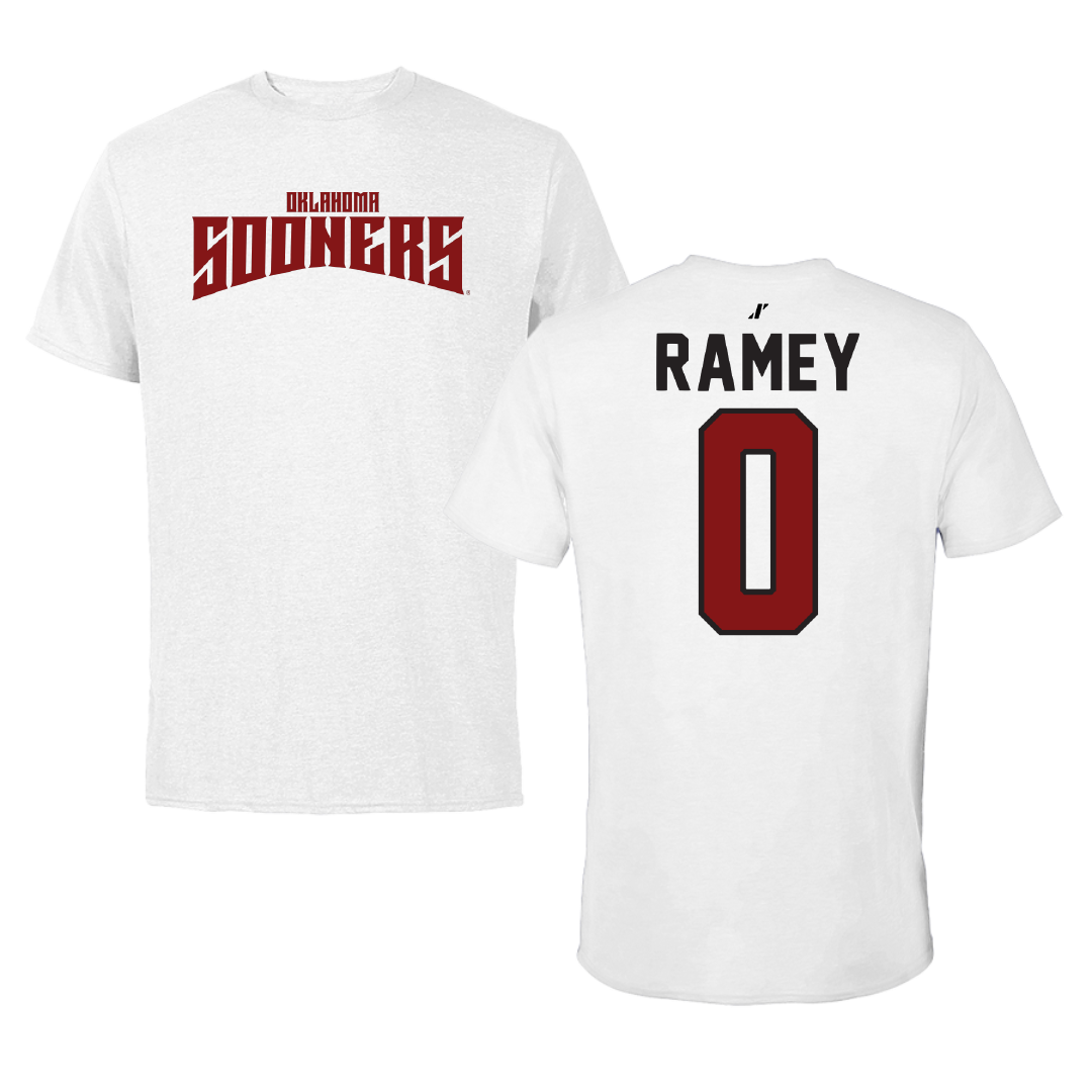 University of Oklahoma Soccer White Classic Tee - #0 Olivia Ramey