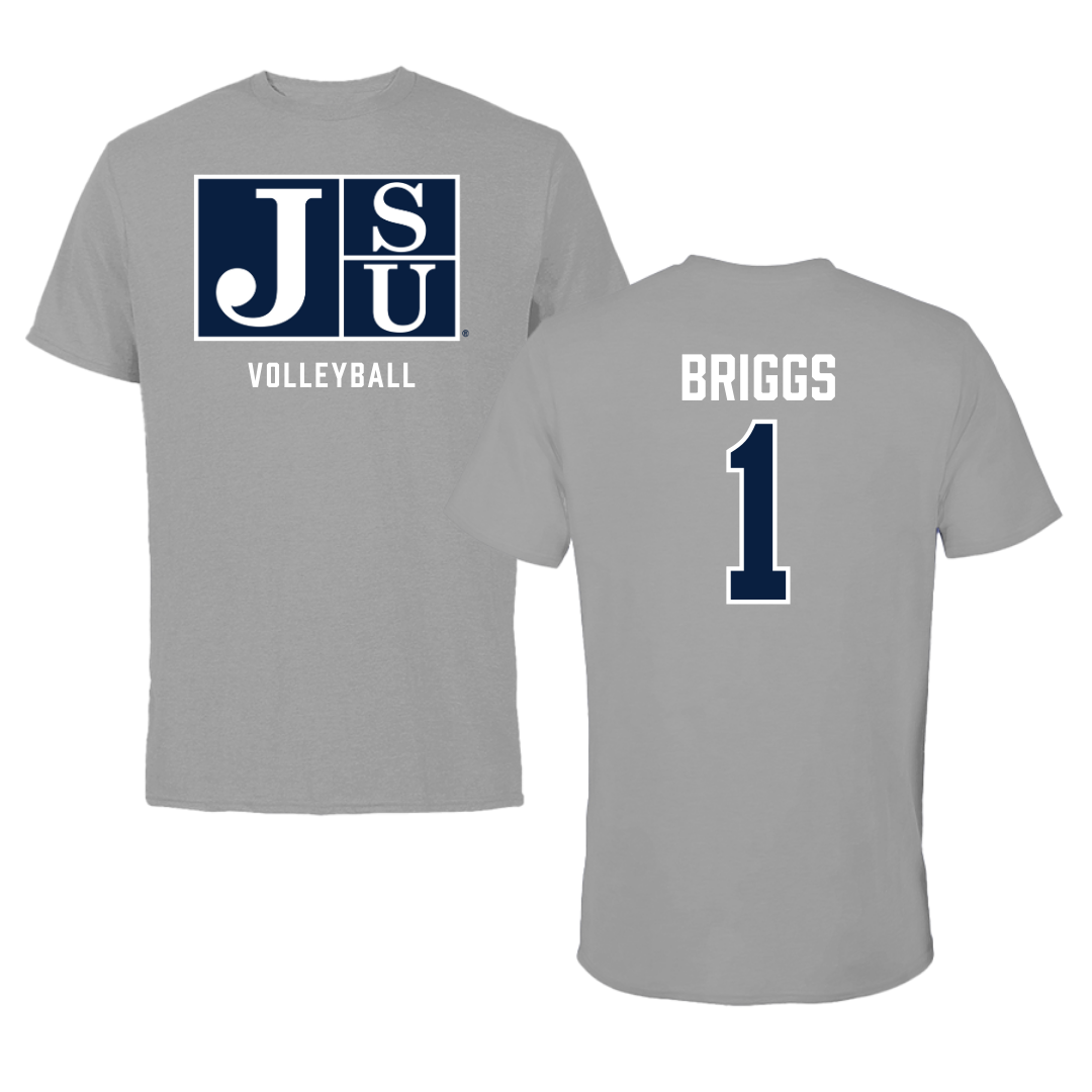 Jackson State University Volleyball Gray Tee - #1 Hope Briggs