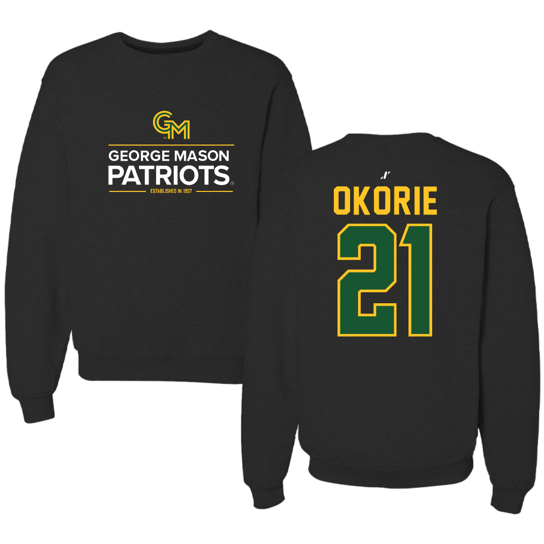 George Mason University Basketball Black General Crewneck - #21 Faith Okorie