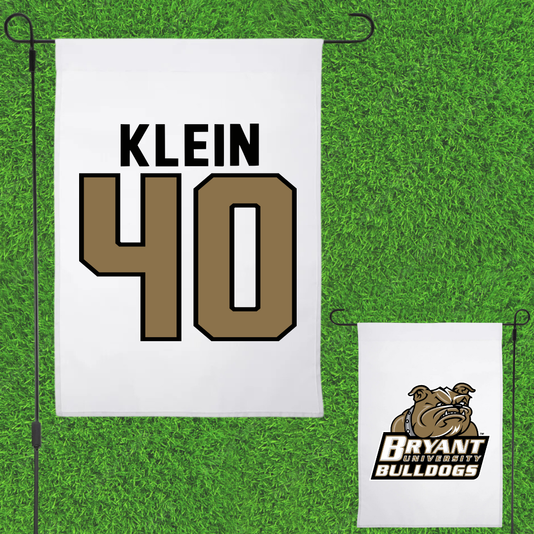 Bryant University Lacrosse White Garden Flag - #40 Sam Klein