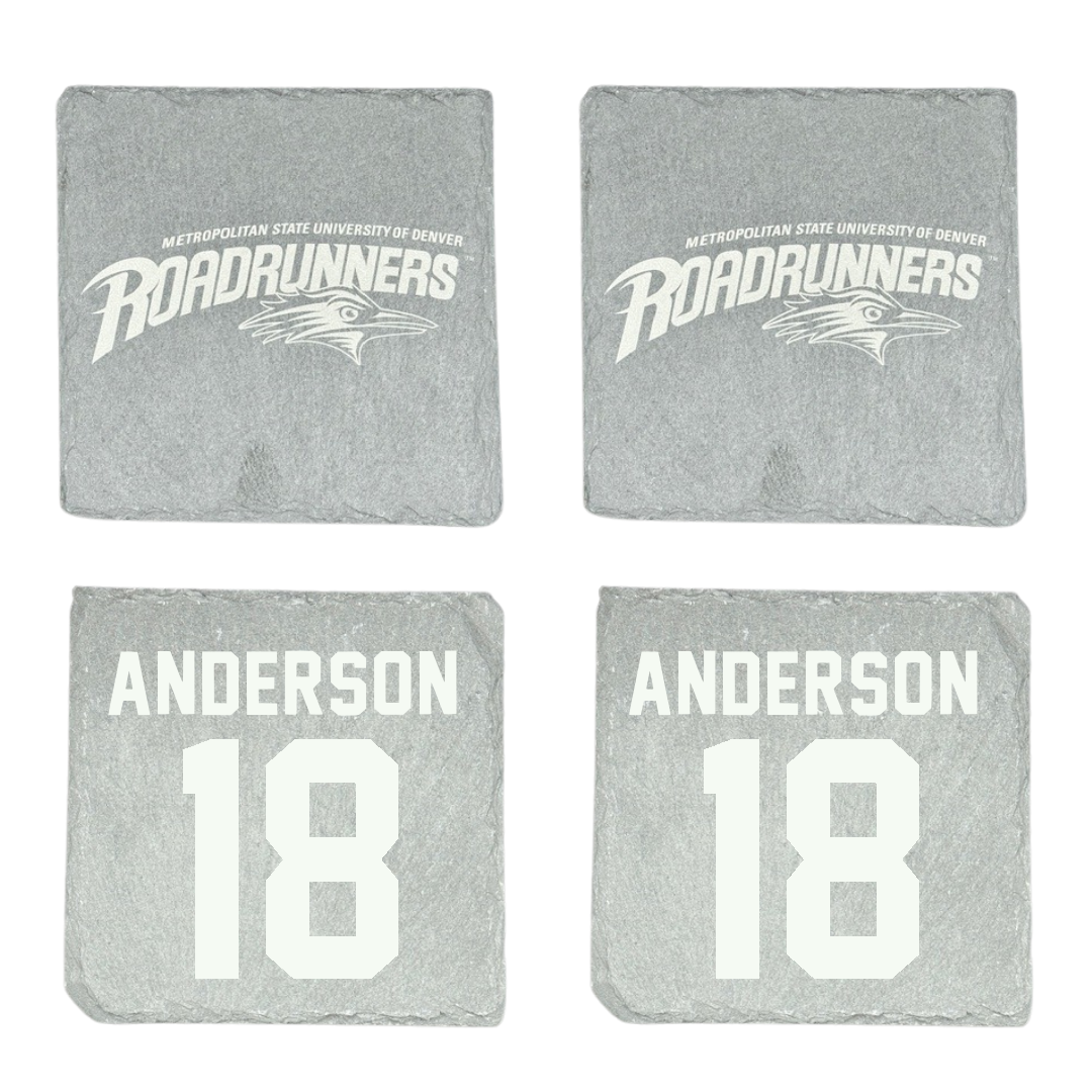 Metropolitan State University of Denver Volleyball Stone Coaster (4 Pack)  - #18 Riley Anderson