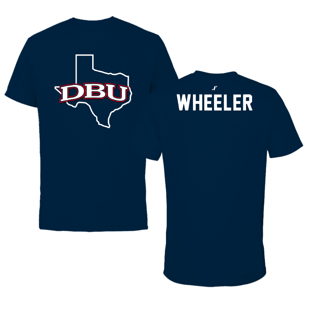 Dallas Baptist University TF and XC Navy State Tee - Cierra Wheeler