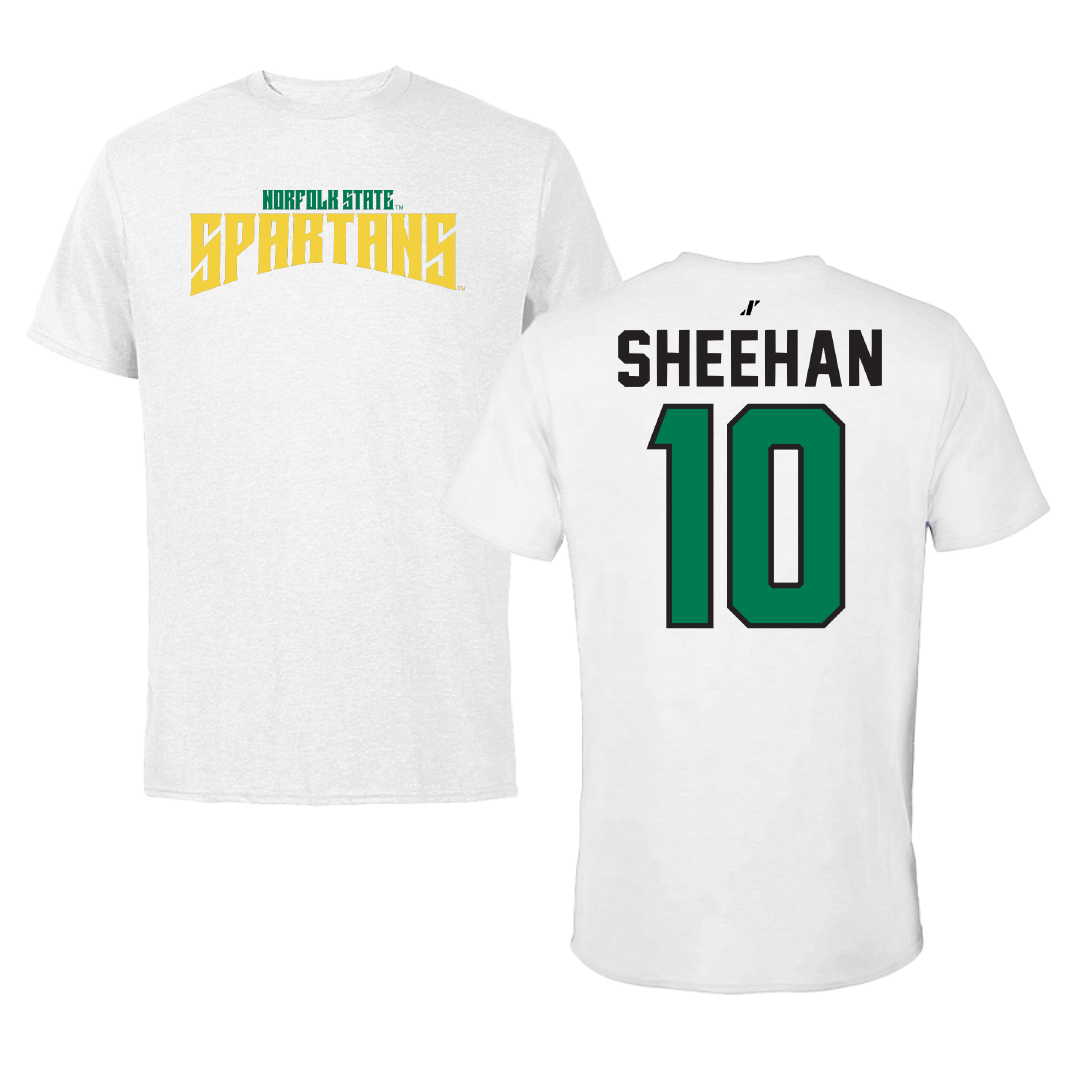 Norfolk State University Softball White Classic Tee - #10 Lauren Sheehan
