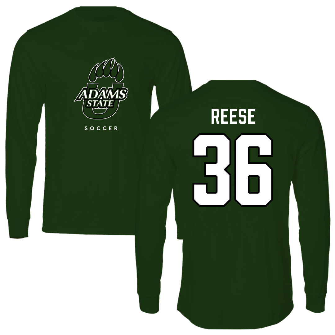 Adams State University Soccer Forest Green Long Sleeve - #36 Kaidin Reese