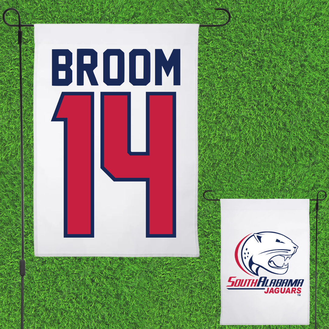 University of South Alabama Basketball White Garden Flag - #14 John Broom