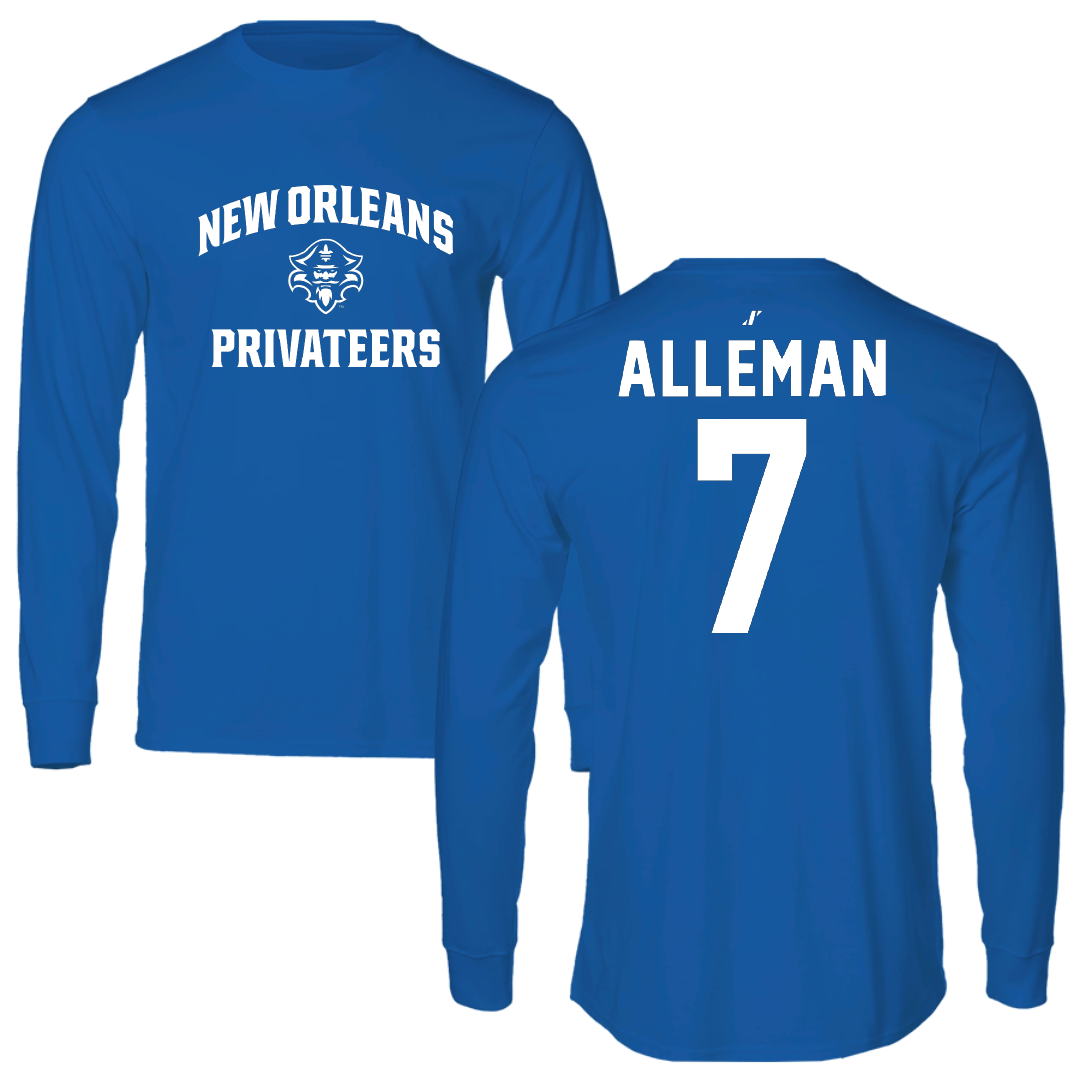 University of New Orleans Volleyball Blue General Performance Long Sleeve - #7 Lani Alleman