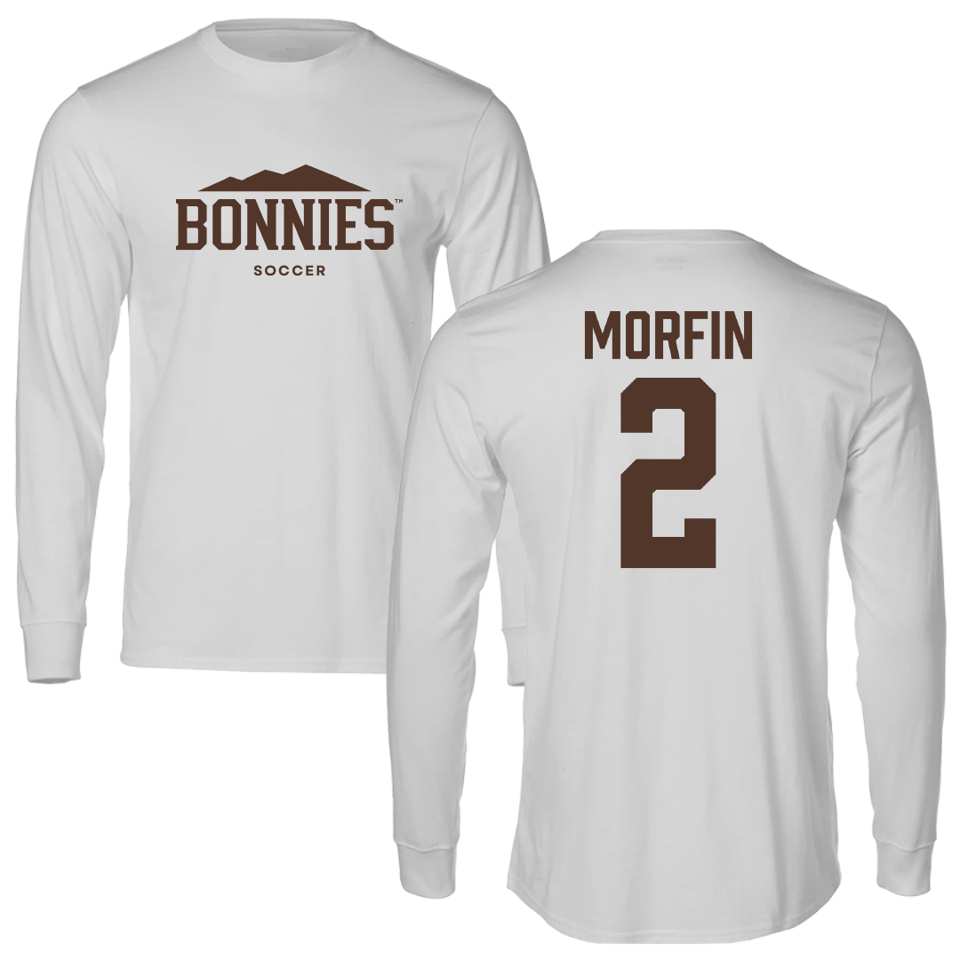 St. Bonaventure University Soccer Light Gray Performance Long Sleeve - #2 Sean Morfin