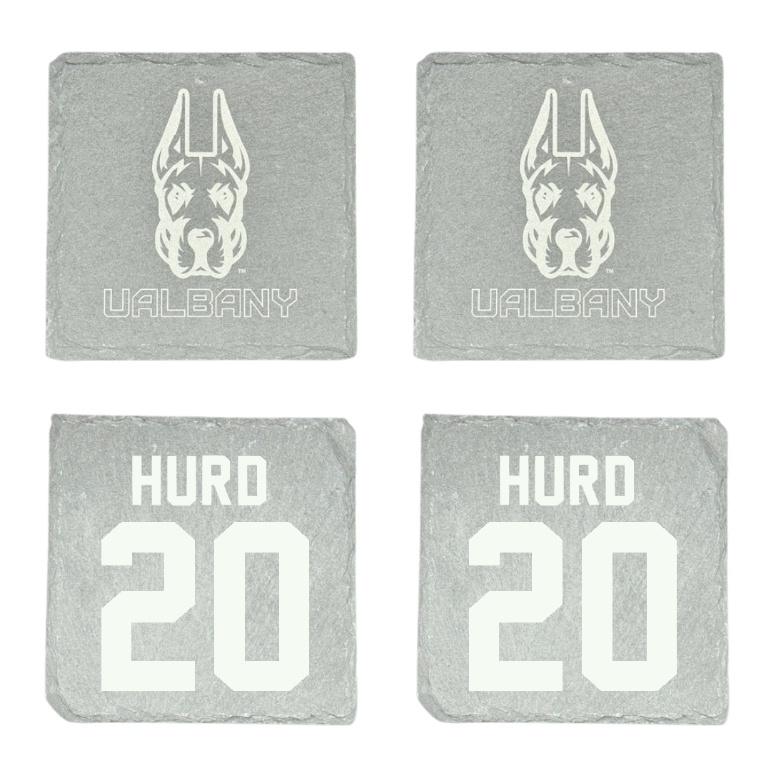 University at Albany Baseball Stone Coaster (4 Pack)  - #20 Justin Hurd