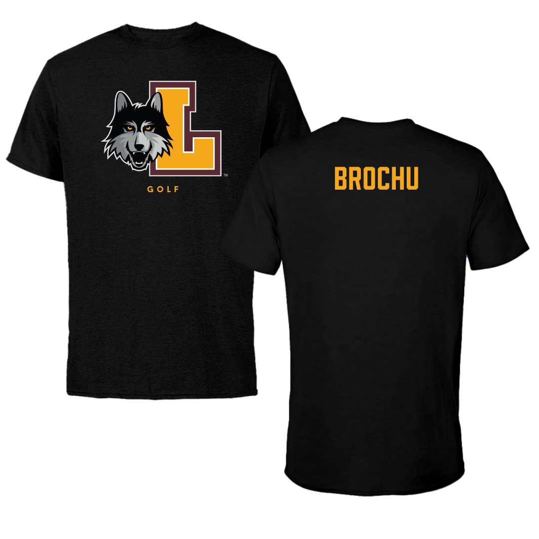 Loyola University-Chicago Golf Black Mascot Performance Tee - Jolie Brochu