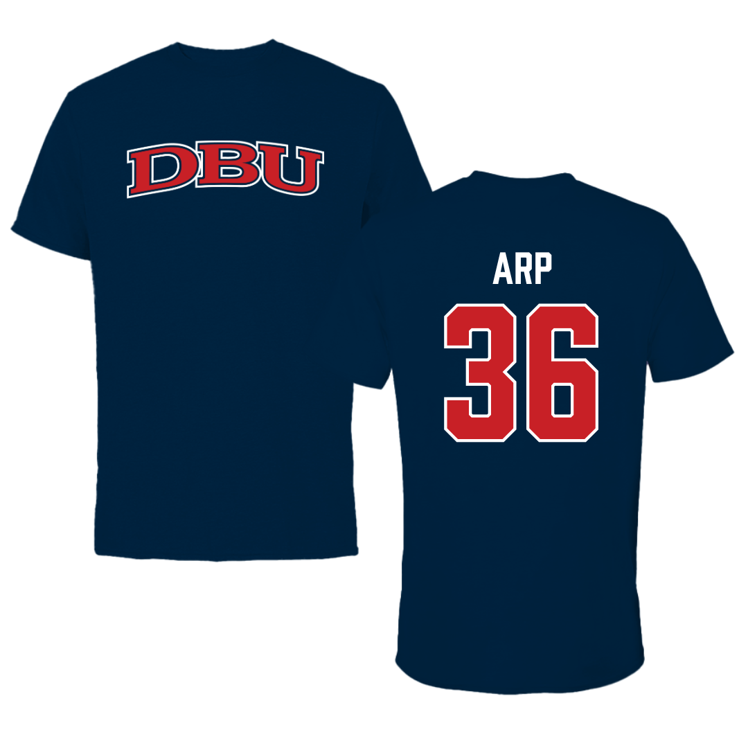 Dallas Baptist University STUNT Navy DBU Performance Tee - #36 Ashtyn Arp