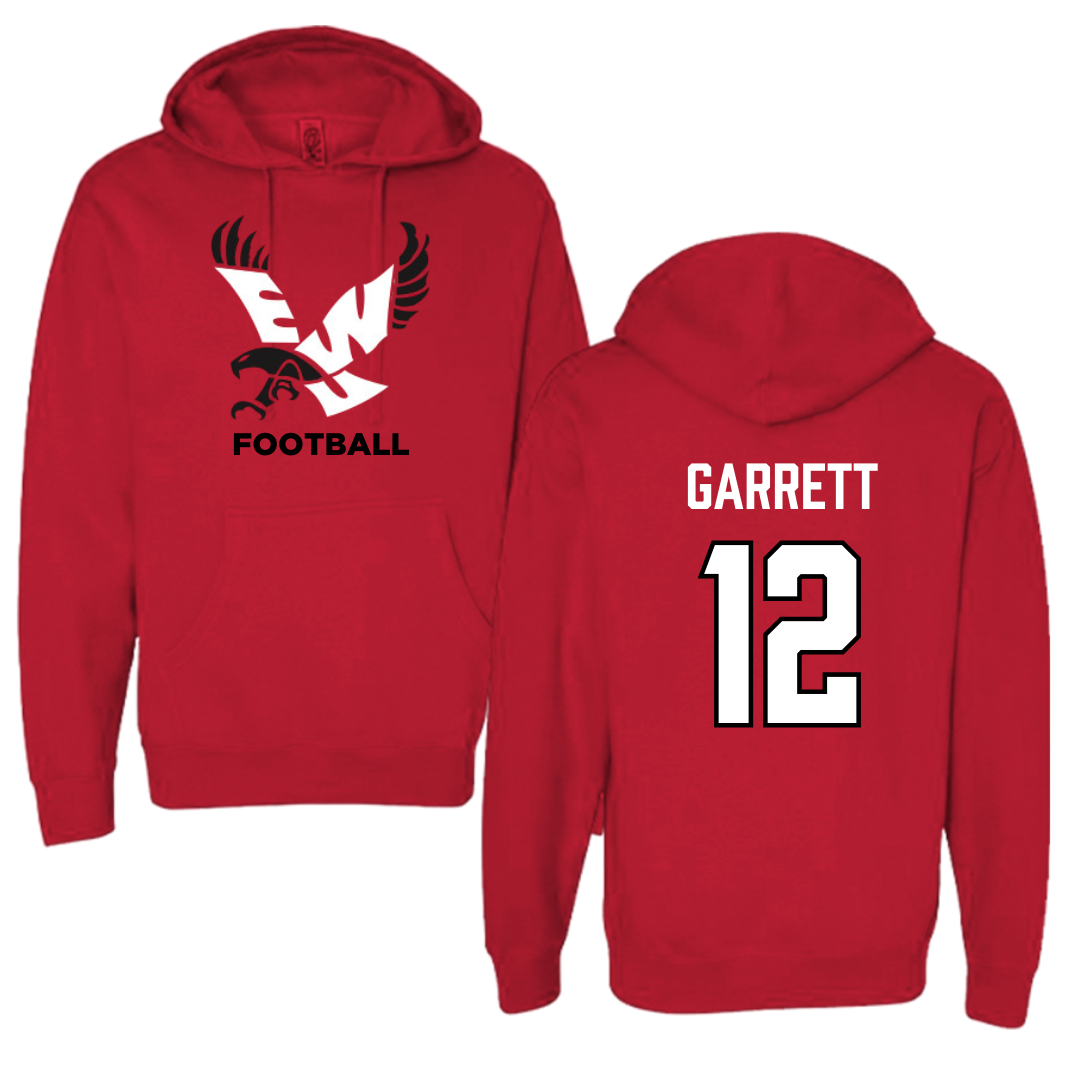 Eastern Washington University Football Red EWU Hoodie - #12 Wesley Garrett