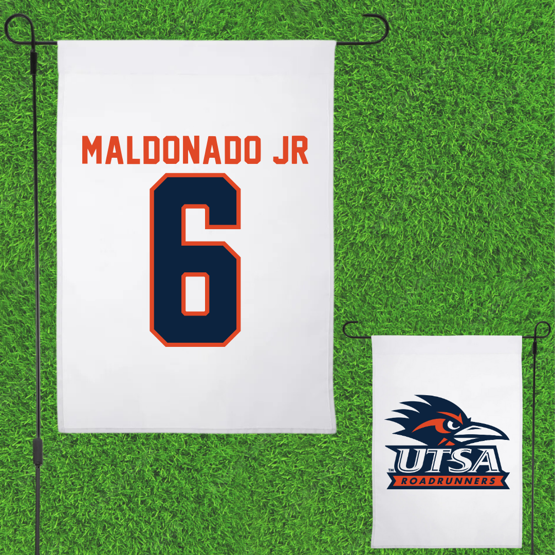 University of Texas at San Antonio Baseball White Garden Flag - #6 John Maldonado Jr