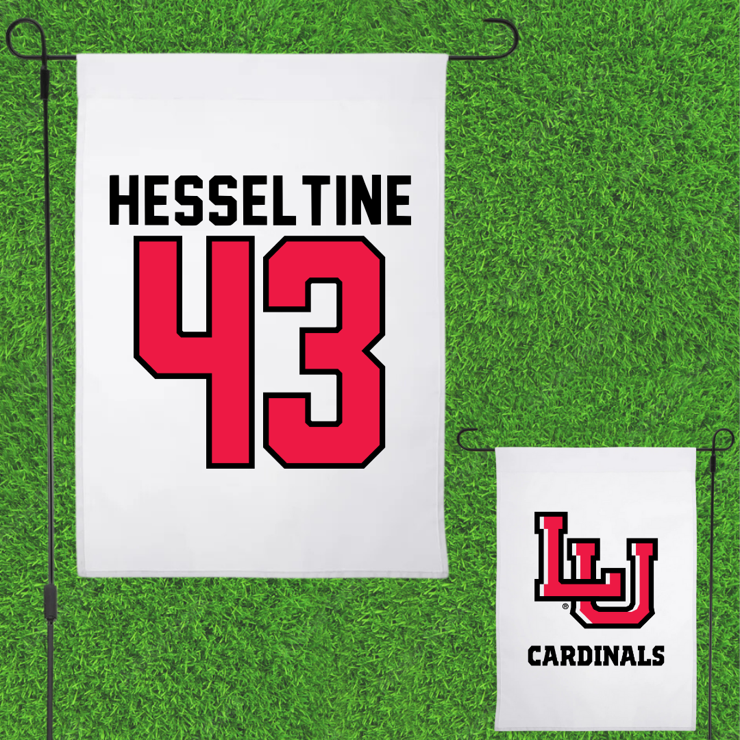 Lamar University Baseball White Garden Flag - #43 Hunter Hesseltine