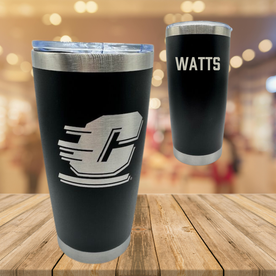 Central Michigan University TF and XC Black Stainless Steel Tumbler - Robyn Watts