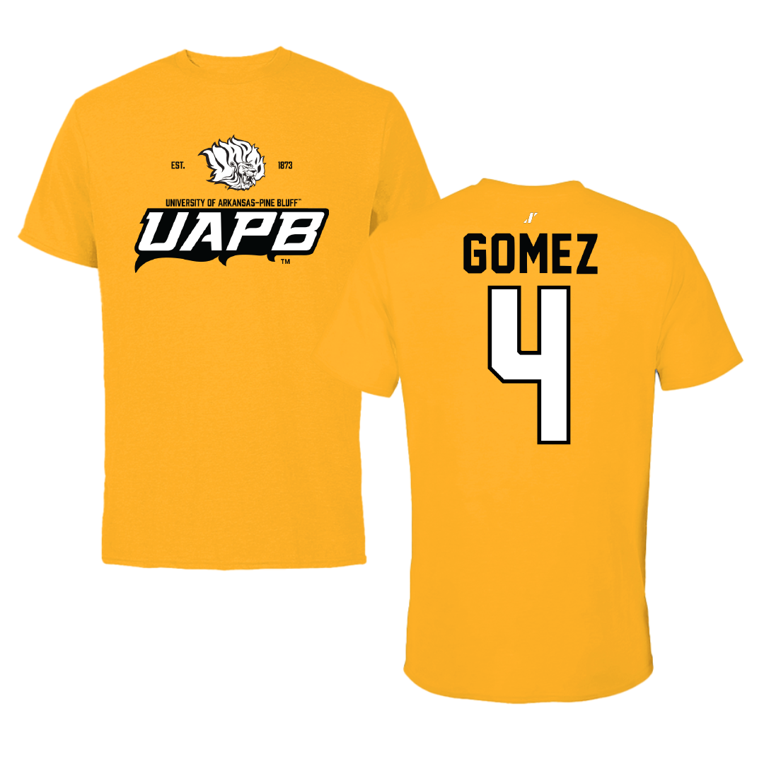 University of Arkansas-Pine Bluff Softball Gold General Performance Tee - #4 Jazlyn Gomez