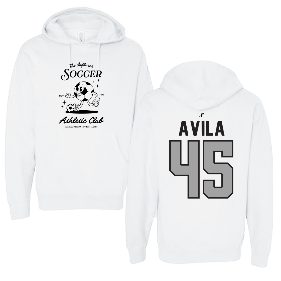 Soccer White Influxer Athletic Club Hoodie - #45 Caleb Avila