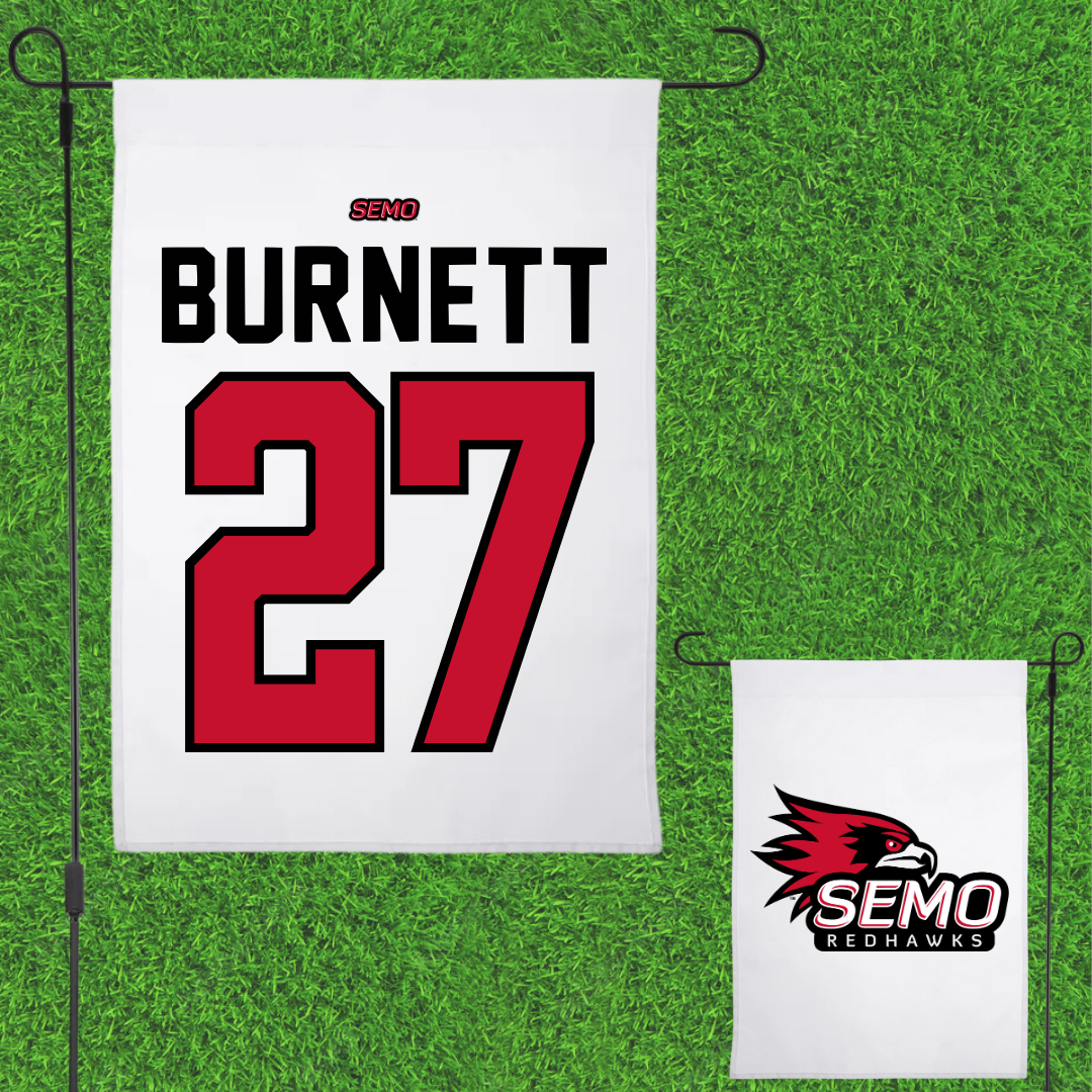 Southeast Missouri State University Softball White Garden Flag - #27 Hailey Burnett