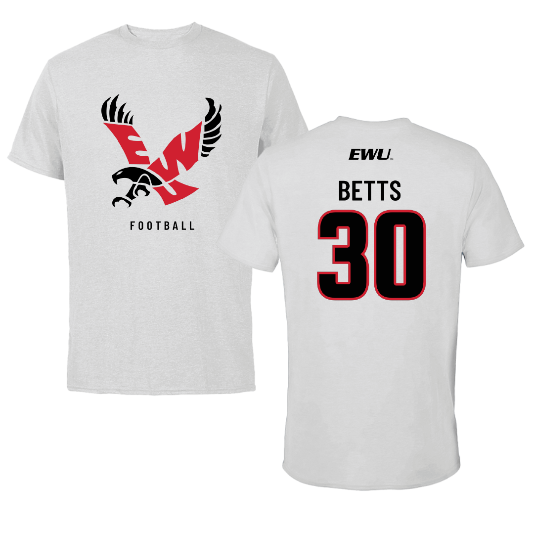 Eastern Washington University Football Light Gray Performance Tee - #30 Talon Betts