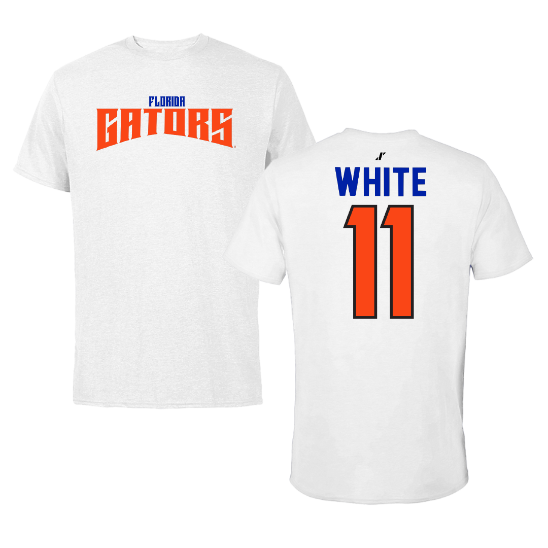 University of Florida Soccer White Classic Performance Tee - #11 Sophie White