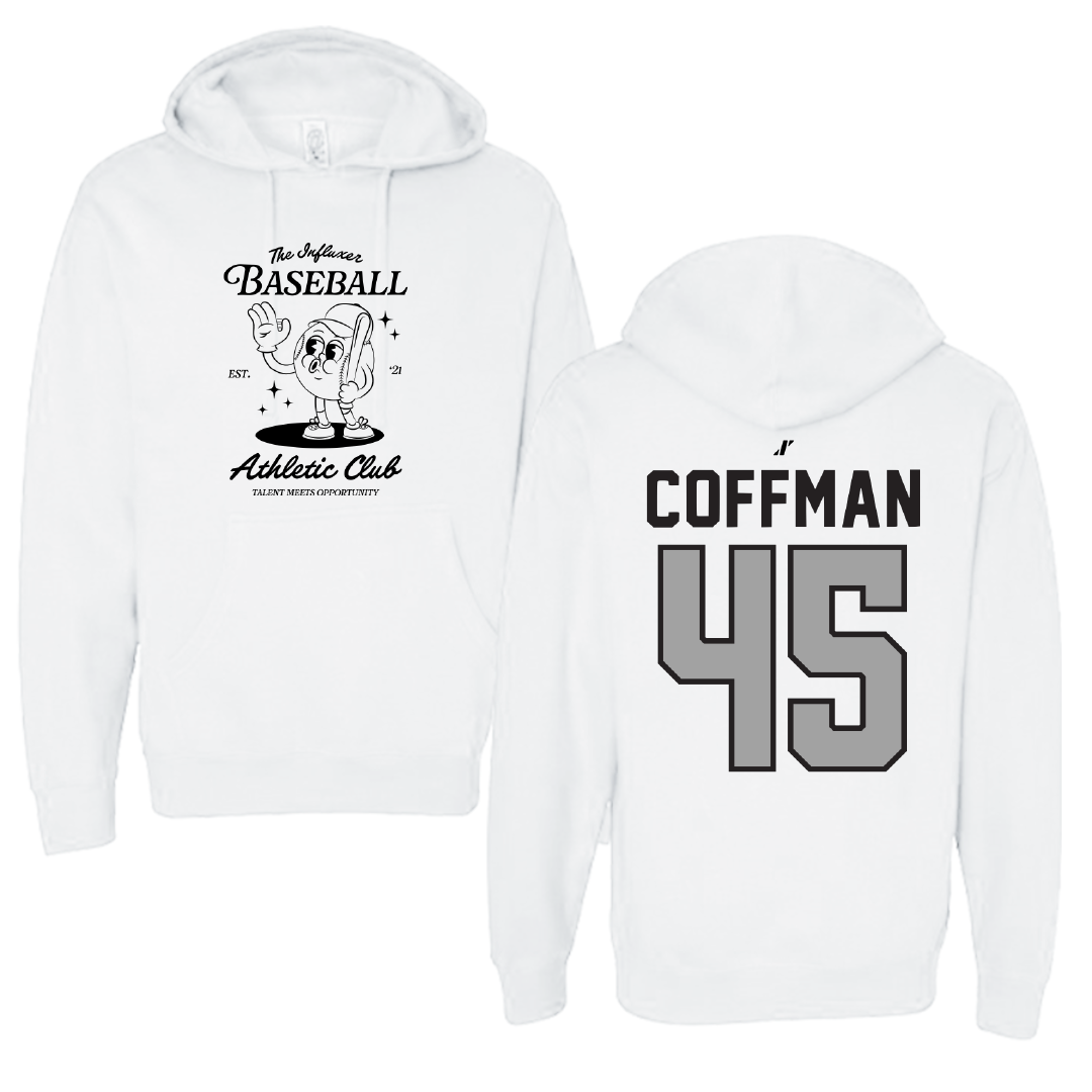 Baseball White Influxer Athletic Club Hoodie - #45 Owen Coffman
