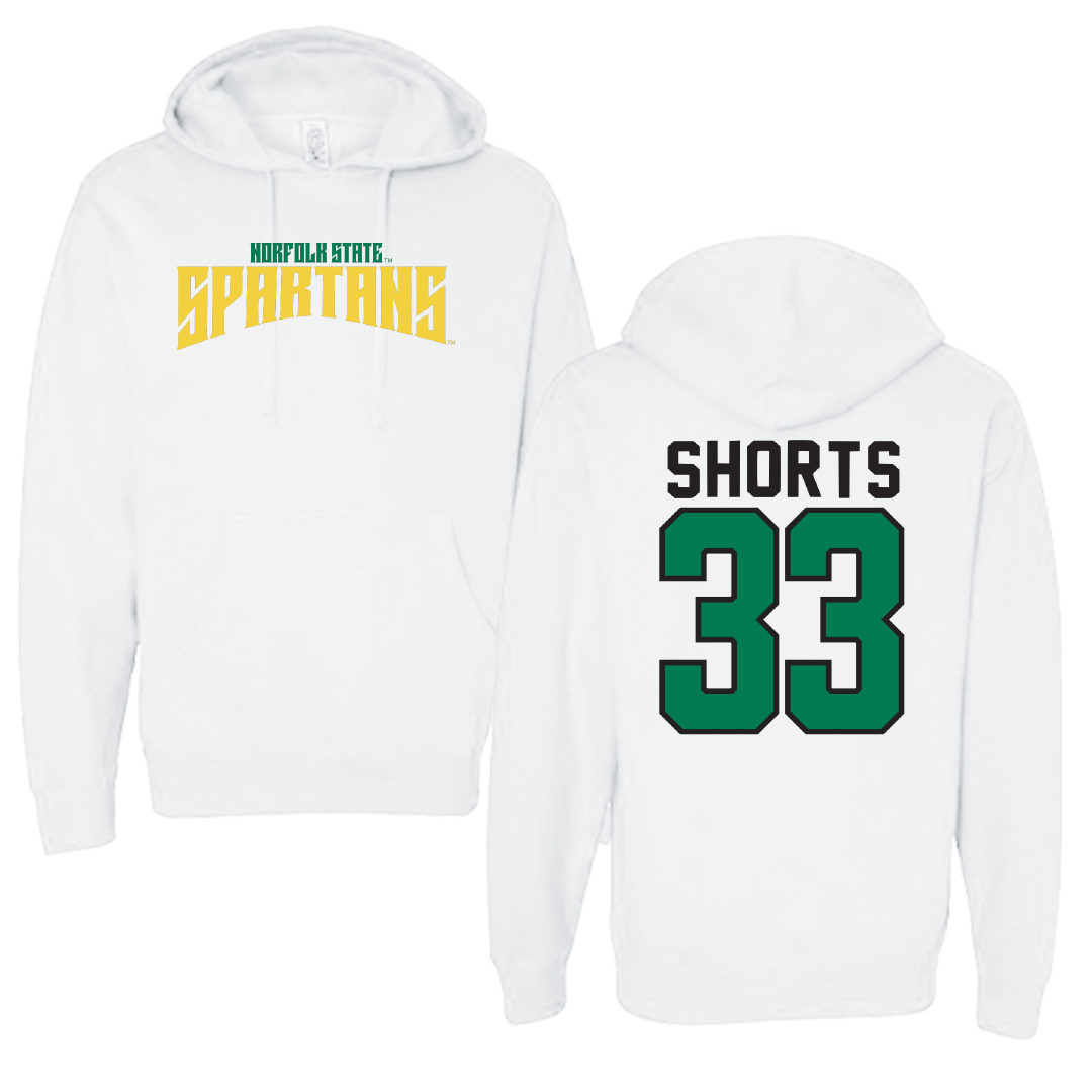 Norfolk State University Softball White Classic Hoodie - #33 Emory Shorts