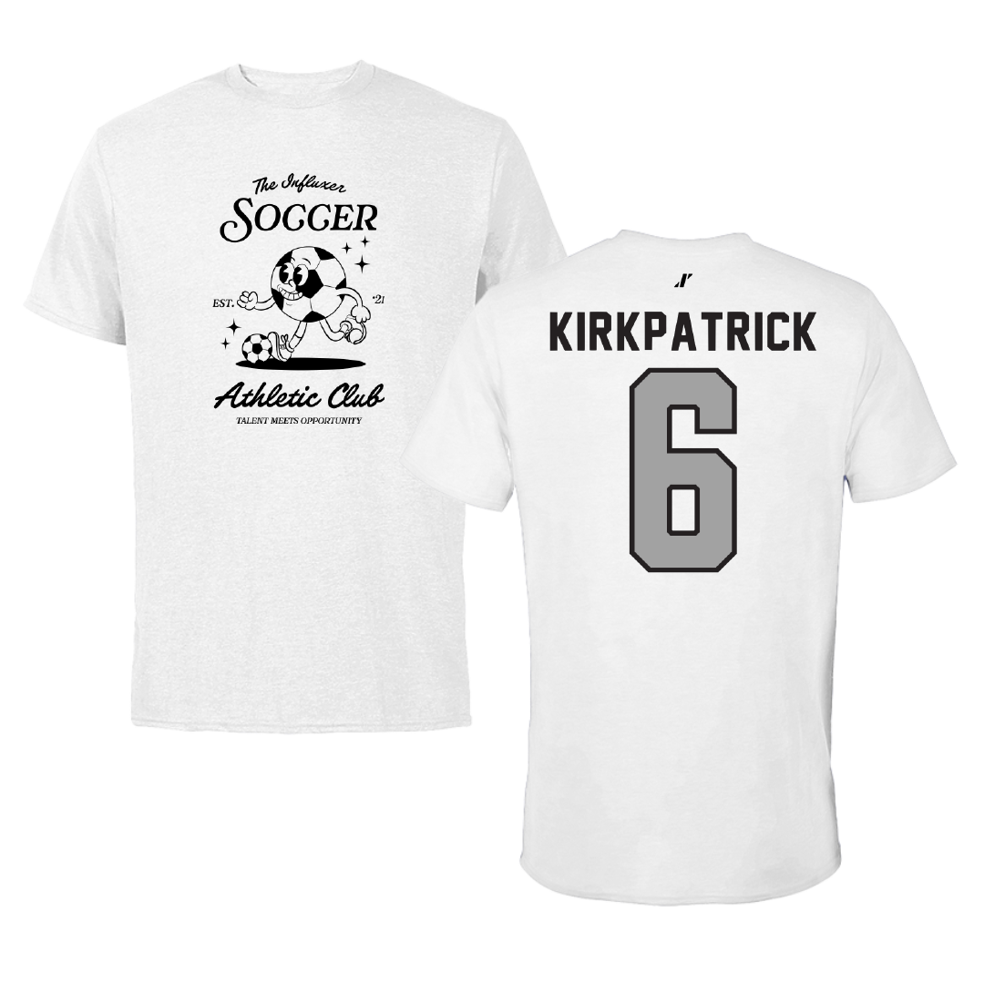 Soccer White Influxer Athletic Club Tee - #6 Emily Kirkpatrick