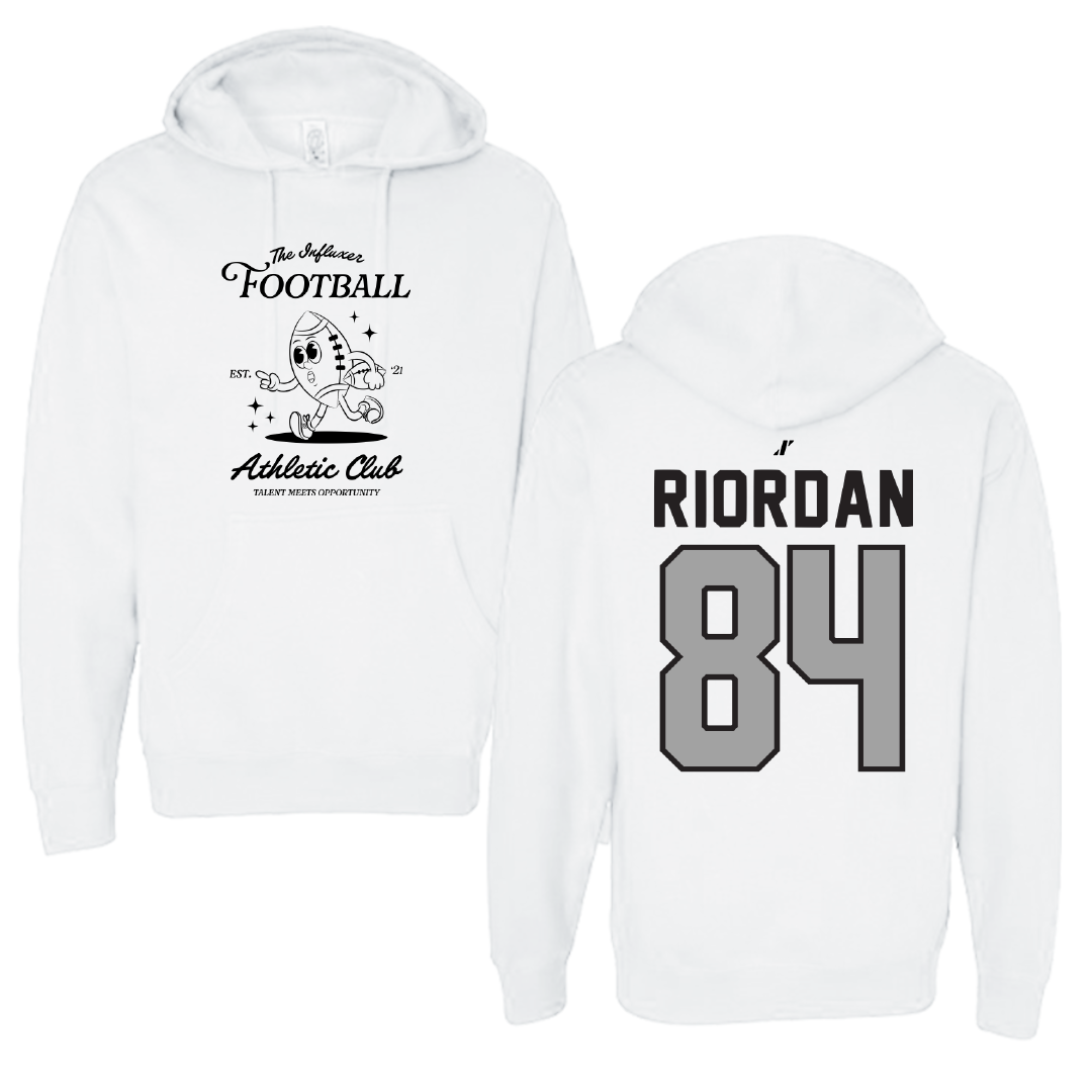Football White Influxer Athletic Club Hoodie - #84 Tripp Riordan