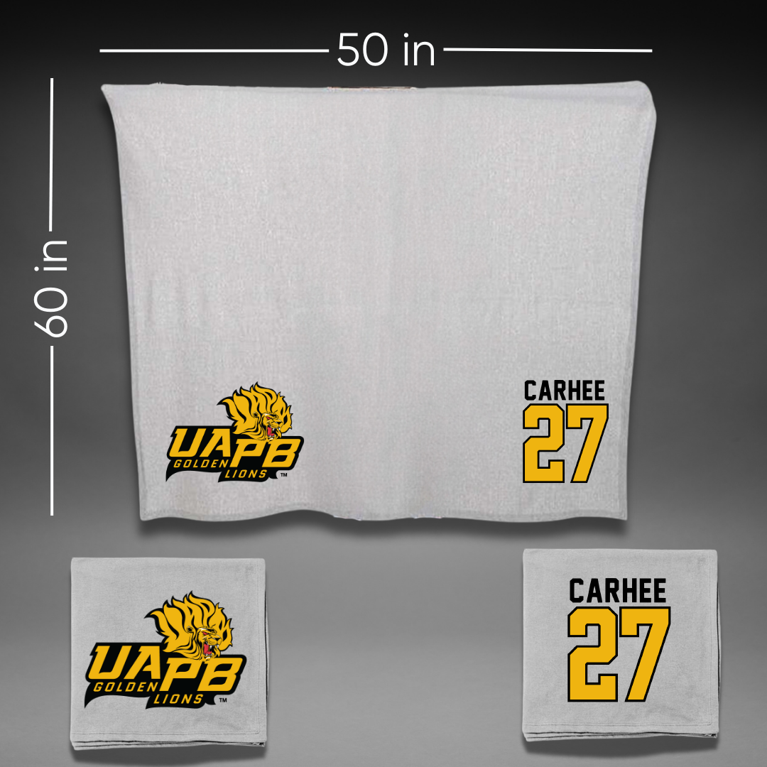University of Arkansas-Pine Bluff Softball Gray Blanket - #27 Jada Carhee