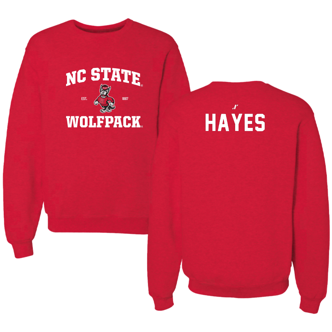 North Carolina State University Swimming & Diving Red General Crewneck - Aiden Hayes