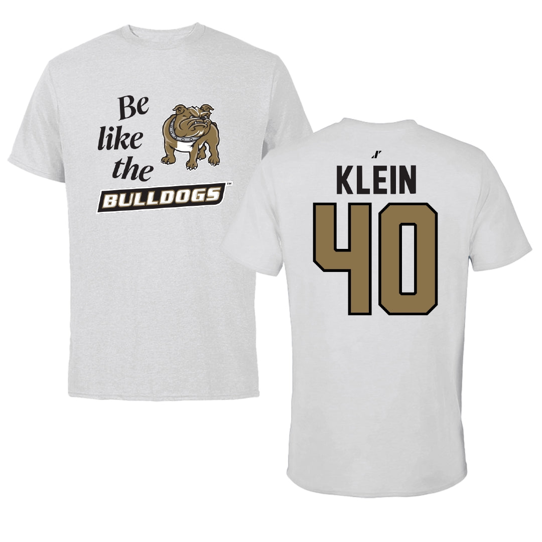 Bryant University Lacrosse Light Gray Be Like Us Performance Tee - #40 Sam Klein