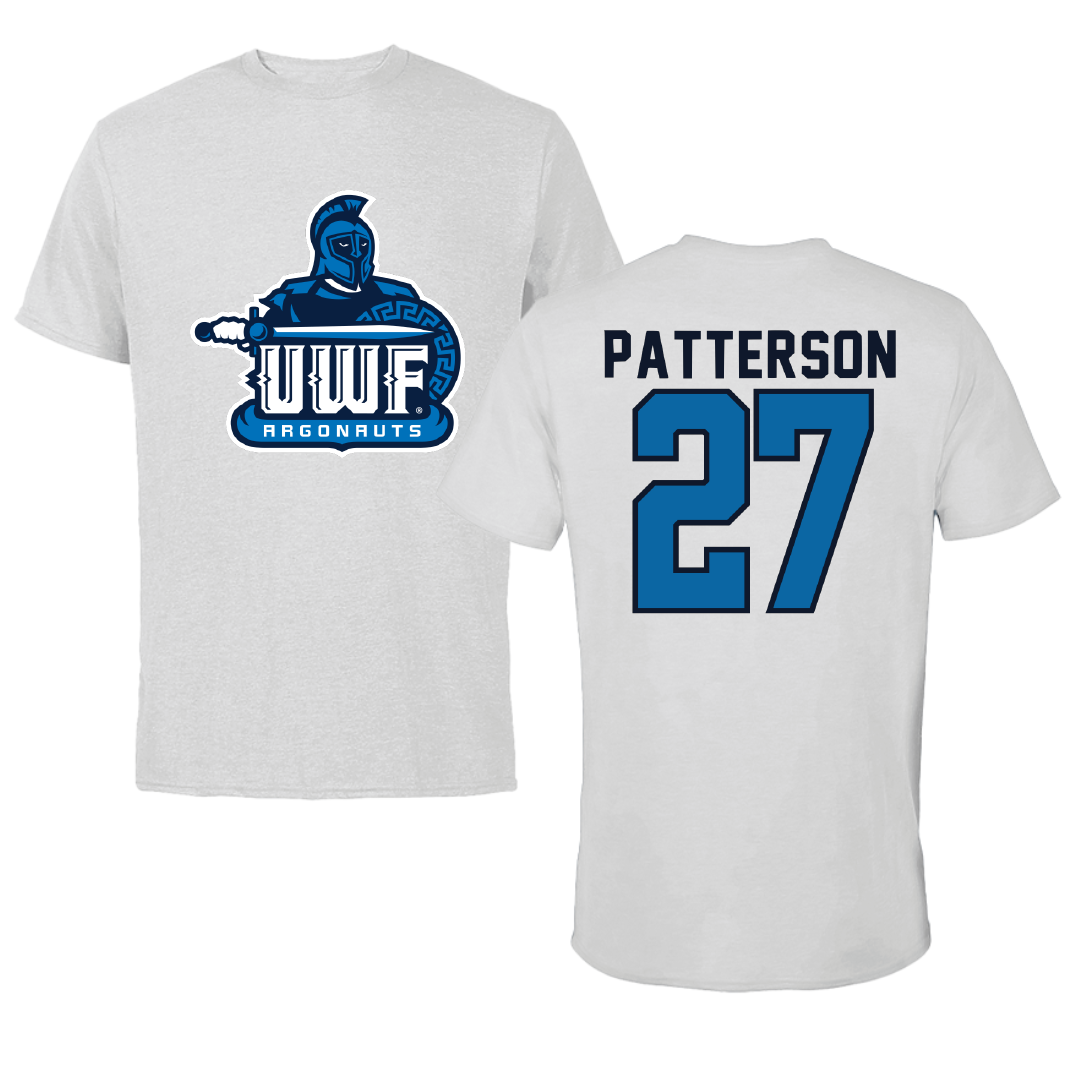 University of West Florida Football Light Gray Performance Tee - #27 Tyler Patterson