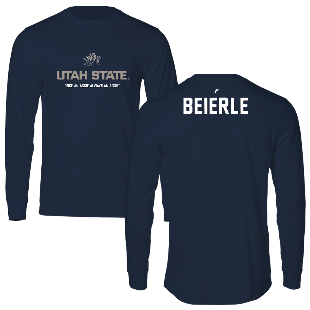 Utah State University TF and XC Navy General Long Sleeve - Gavin Beierle