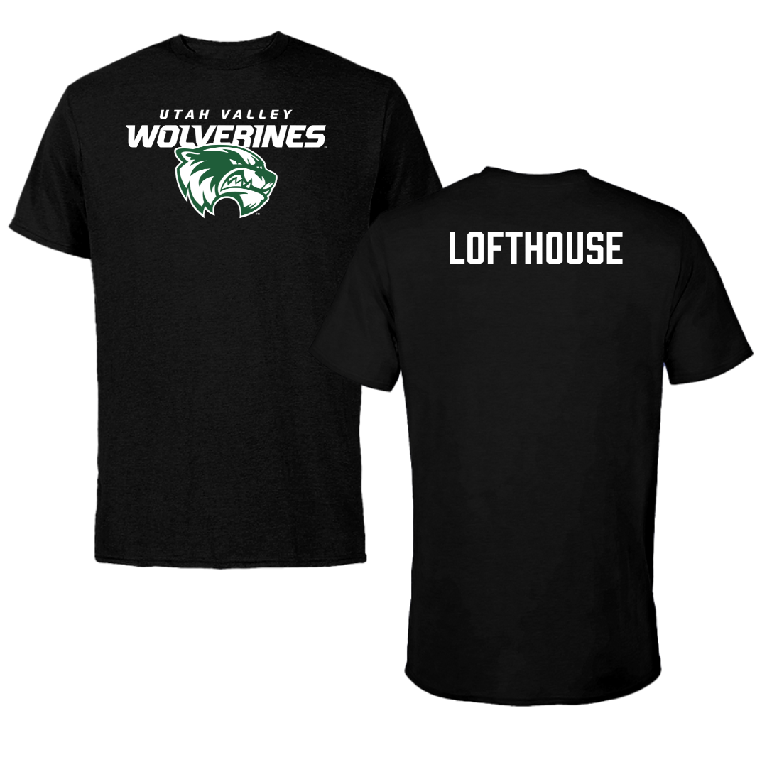Utah Valley University Wrestling Black Wolverines Performance Tee - Tanner Lofthouse